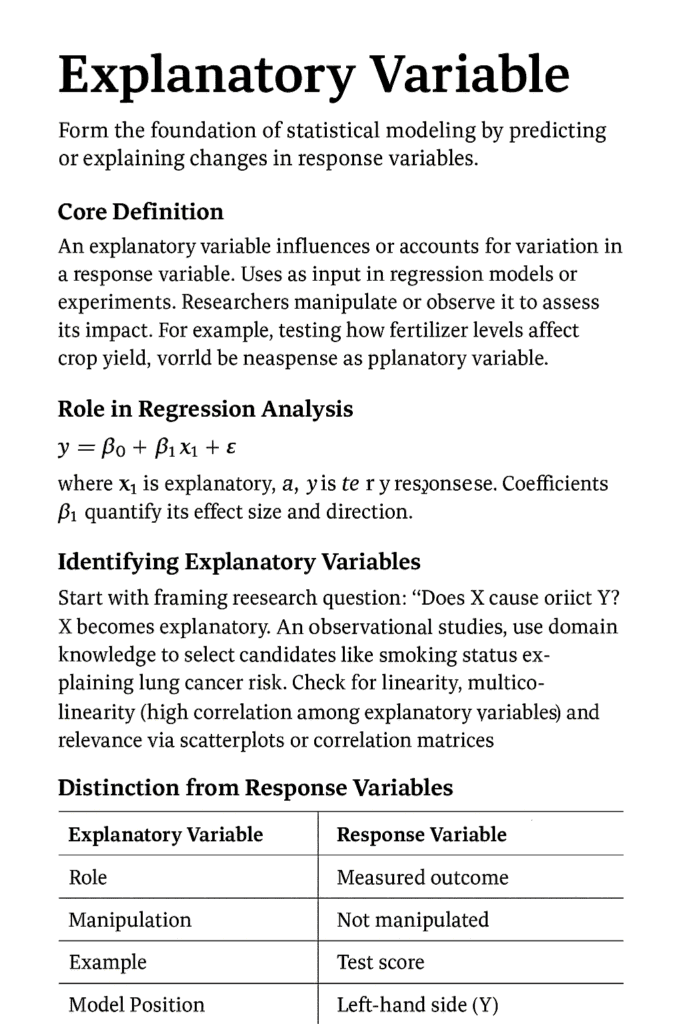 Explanatory variable