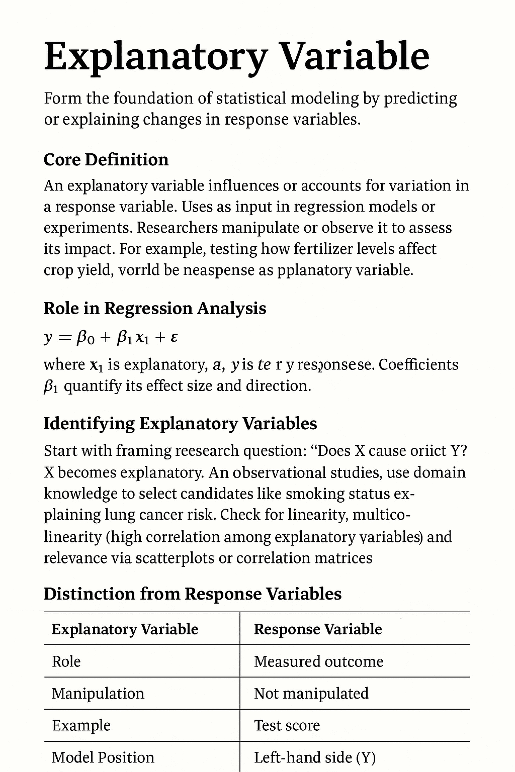 explanatory variable