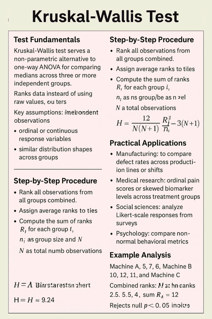 Kruskal-Wallis test in statistics